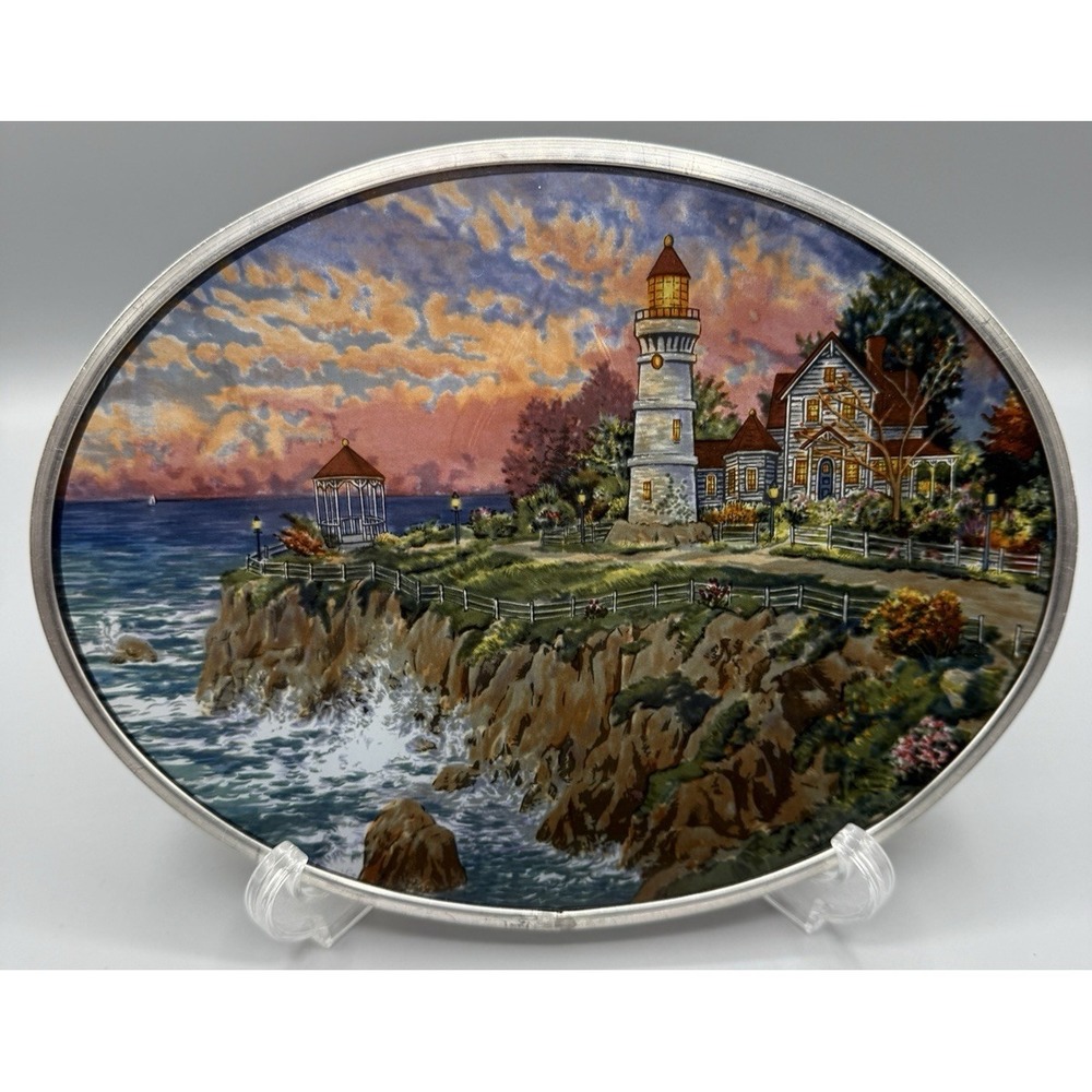 Lighthouse Cottage By Thomas Kinkade Sun Catcher Hanging Decoration